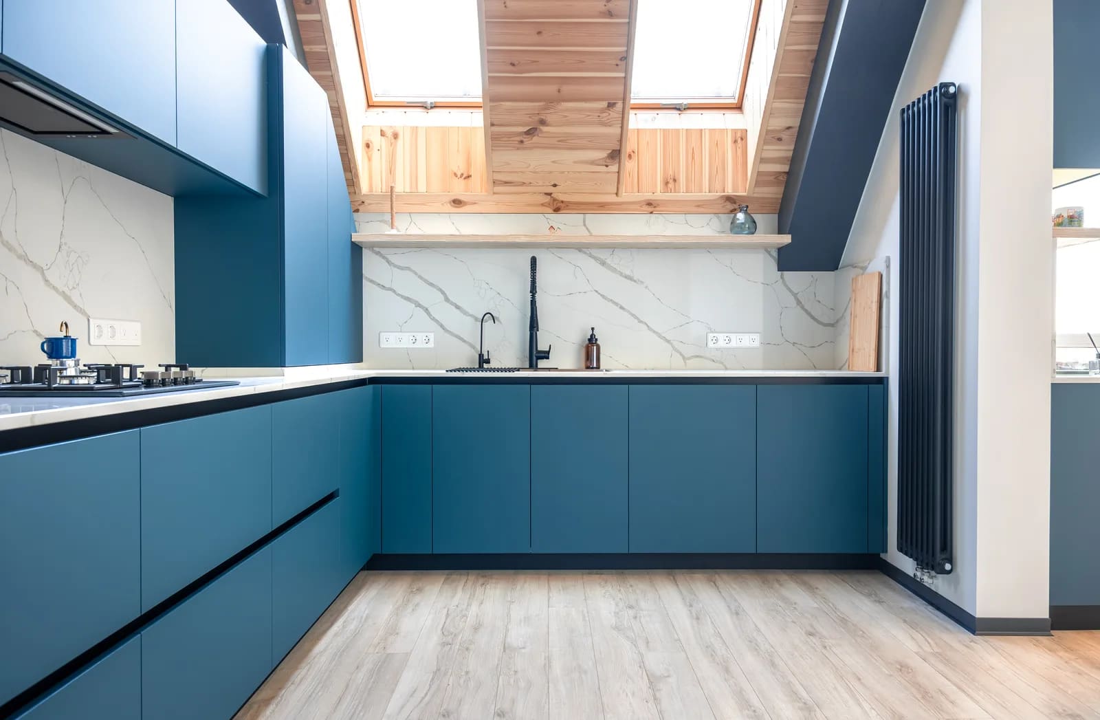 Premium interior construction in a modern kitchen